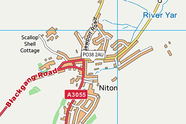 PO38 2AU map - OS VectorMap District (Ordnance Survey)