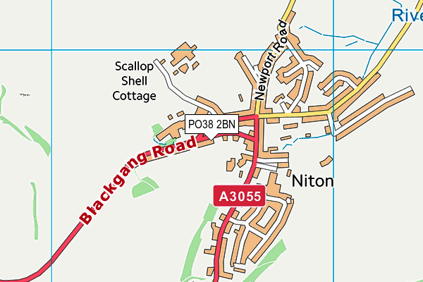 PO38 2BN map - OS VectorMap District (Ordnance Survey) PO38 2BN map - OS VectorMap District (Ordnance Survey)