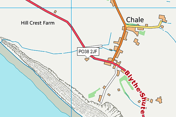 PO38 2JF map - OS VectorMap District (Ordnance Survey)