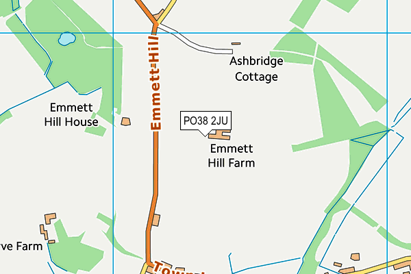 PO38 2JU map - OS VectorMap District (Ordnance Survey) PO38 2JU map - OS VectorMap District (Ordnance Survey)