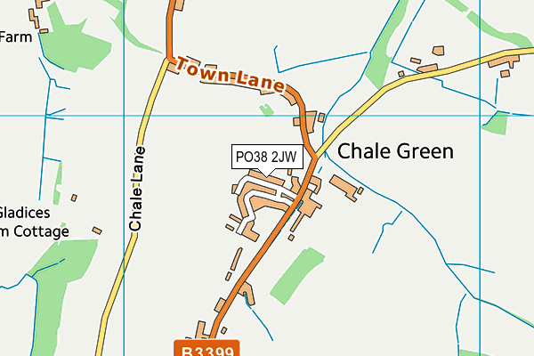 PO38 2JW map - OS VectorMap District (Ordnance Survey) PO38 2JW map - OS VectorMap District (Ordnance Survey)