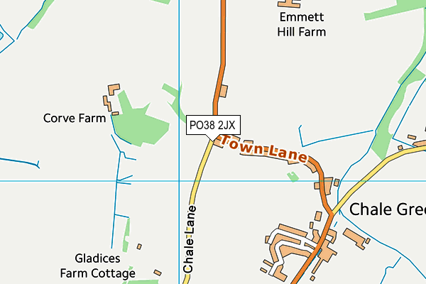 PO38 2JX map - OS VectorMap District (Ordnance Survey) PO38 2JX map - OS VectorMap District (Ordnance Survey)