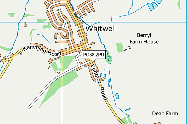 PO38 2PU map - OS VectorMap District (Ordnance Survey) PO38 2PU map - OS VectorMap District (Ordnance Survey)