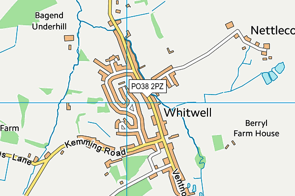 PO38 2PZ map - OS VectorMap District (Ordnance Survey) PO38 2PZ map - OS VectorMap District (Ordnance Survey)