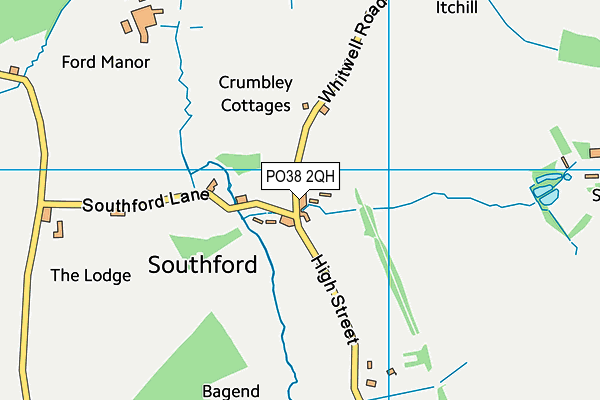 PO38 2QH map - OS VectorMap District (Ordnance Survey)