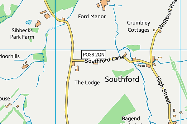 PO38 2QN map - OS VectorMap District (Ordnance Survey) PO38 2QN map - OS VectorMap District (Ordnance Survey)