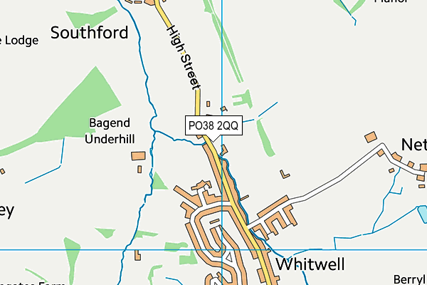 PO38 2QQ map - OS VectorMap District (Ordnance Survey)