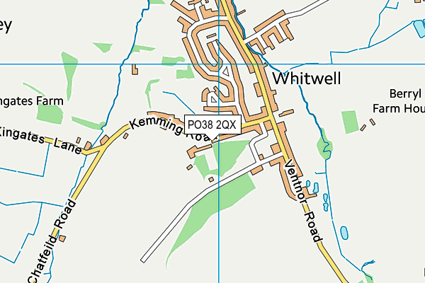 PO38 2QX map - OS VectorMap District (Ordnance Survey)