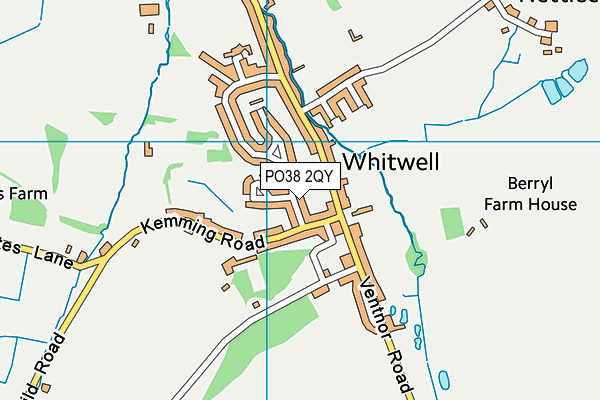 PO38 2QY map - OS VectorMap District (Ordnance Survey) PO38 2QY map - OS VectorMap District (Ordnance Survey)