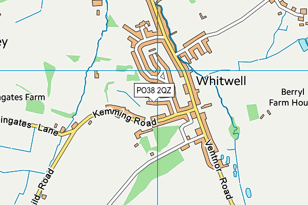 PO38 2QZ map - OS VectorMap District (Ordnance Survey) PO38 2QZ map - OS VectorMap District (Ordnance Survey)