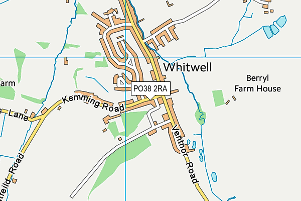 PO38 2RA map - OS VectorMap District (Ordnance Survey) PO38 2RA map - OS VectorMap District (Ordnance Survey)