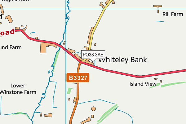 PO38 3AE map - OS VectorMap District (Ordnance Survey) PO38 3AE map - OS VectorMap District (Ordnance Survey)