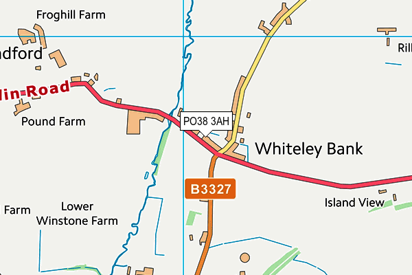 PO38 3AH map - OS VectorMap District (Ordnance Survey) PO38 3AH map - OS VectorMap District (Ordnance Survey)