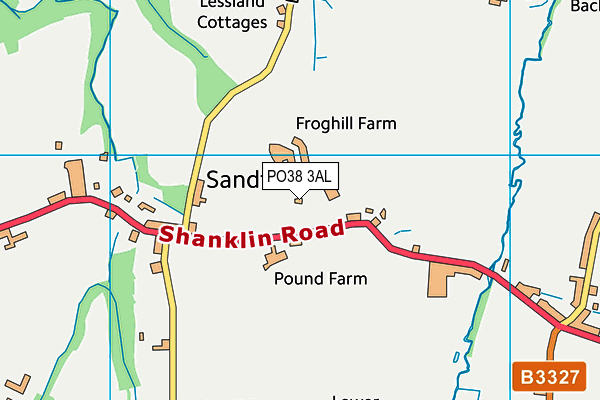 PO38 3AL map - OS VectorMap District (Ordnance Survey) PO38 3AL map - OS VectorMap District (Ordnance Survey)