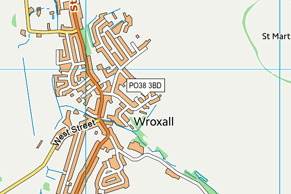 PO38 3BD map - OS VectorMap District (Ordnance Survey) PO38 3BD map - OS VectorMap District (Ordnance Survey)
