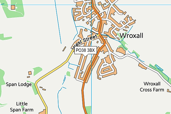 PO38 3BX map - OS VectorMap District (Ordnance Survey) PO38 3BX map - OS VectorMap District (Ordnance Survey)