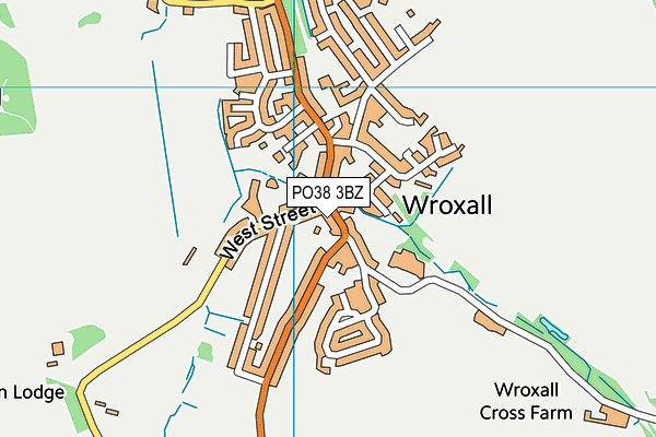 PO38 3BZ map - OS VectorMap District (Ordnance Survey) PO38 3BZ map - OS VectorMap District (Ordnance Survey)