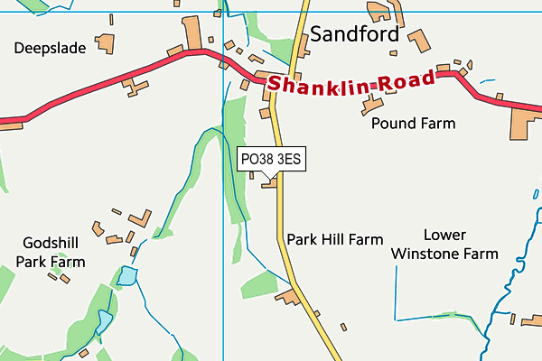 PO38 3ES map - OS VectorMap District (Ordnance Survey) PO38 3ES map - OS VectorMap District (Ordnance Survey)