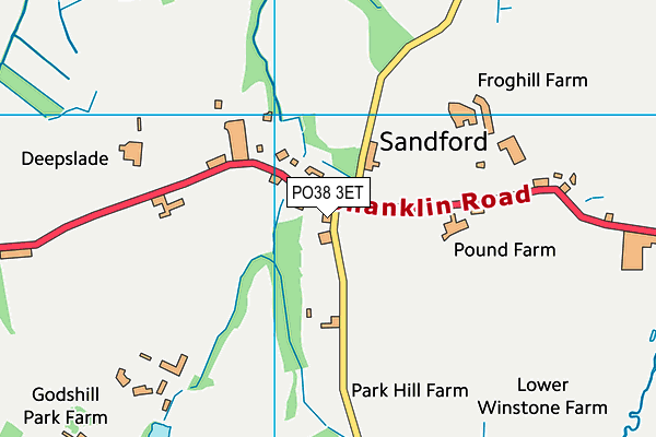 PO38 3ET map - OS VectorMap District (Ordnance Survey) PO38 3ET map - OS VectorMap District (Ordnance Survey)