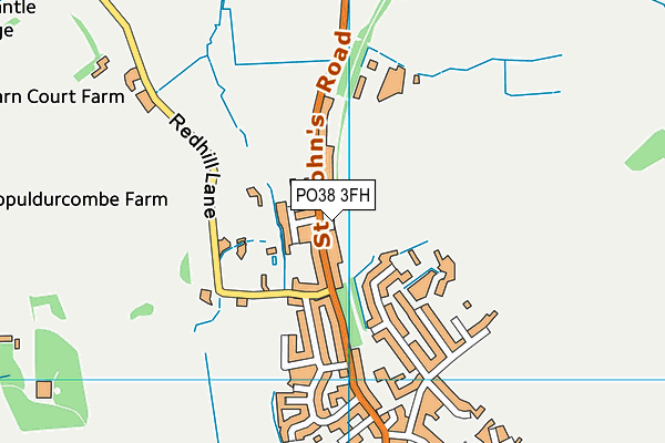 PO38 3FH map - OS VectorMap District (Ordnance Survey) PO38 3FH map - OS VectorMap District (Ordnance Survey)