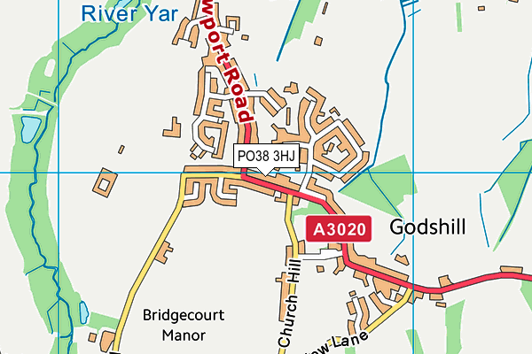 PO38 3HJ map - OS VectorMap District (Ordnance Survey)