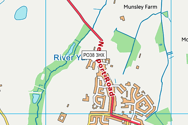 PO38 3HX map - OS VectorMap District (Ordnance Survey) PO38 3HX map - OS VectorMap District (Ordnance Survey)