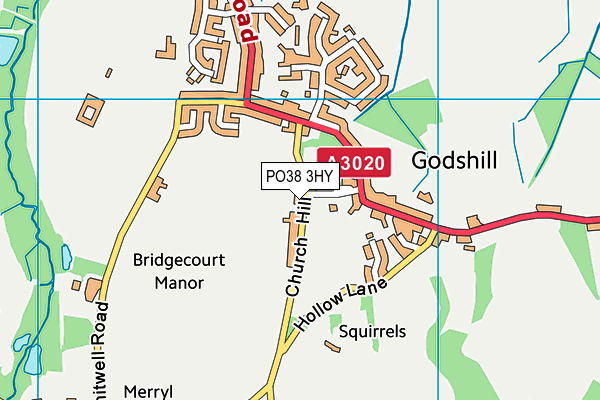 PO38 3HY map - OS VectorMap District (Ordnance Survey) PO38 3HY map - OS VectorMap District (Ordnance Survey)
