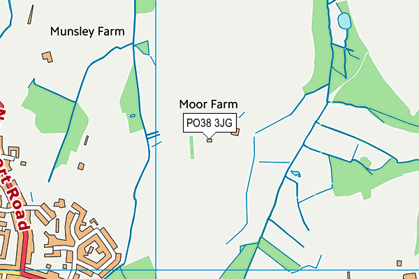 PO38 3JG map - OS VectorMap District (Ordnance Survey) PO38 3JG map - OS VectorMap District (Ordnance Survey)