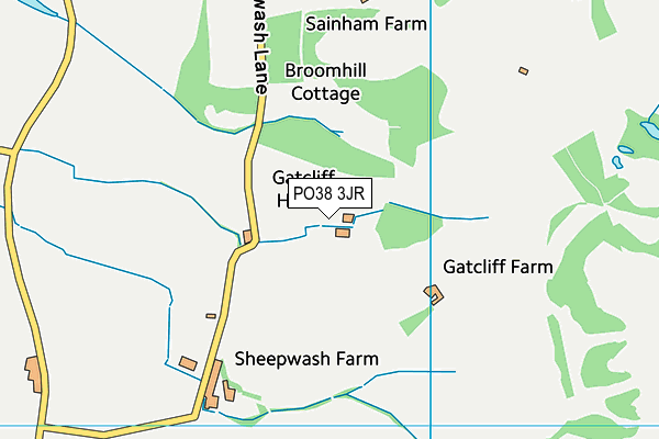 PO38 3JR map - OS VectorMap District (Ordnance Survey) PO38 3JR map - OS VectorMap District (Ordnance Survey)