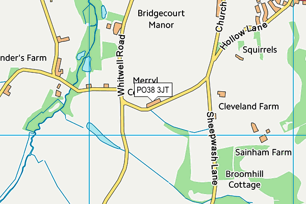 PO38 3JT map - OS VectorMap District (Ordnance Survey) PO38 3JT map - OS VectorMap District (Ordnance Survey)