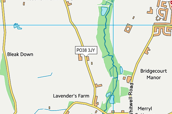 PO38 3JY map - OS VectorMap District (Ordnance Survey) PO38 3JY map - OS VectorMap District (Ordnance Survey)