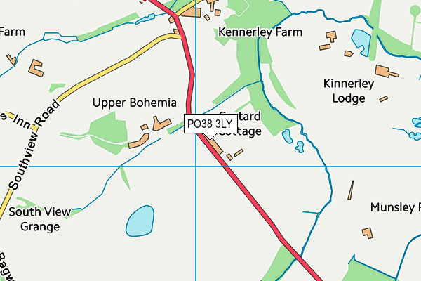 PO38 3LY map - OS VectorMap District (Ordnance Survey) PO38 3LY map - OS VectorMap District (Ordnance Survey)
