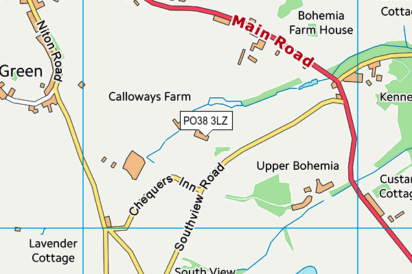 PO38 3LZ map - OS VectorMap District (Ordnance Survey) PO38 3LZ map - OS VectorMap District (Ordnance Survey)