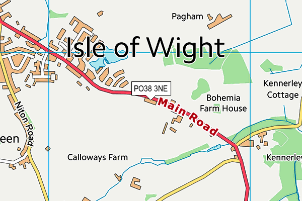 PO38 3NE map - OS VectorMap District (Ordnance Survey) PO38 3NE map - OS VectorMap District (Ordnance Survey)