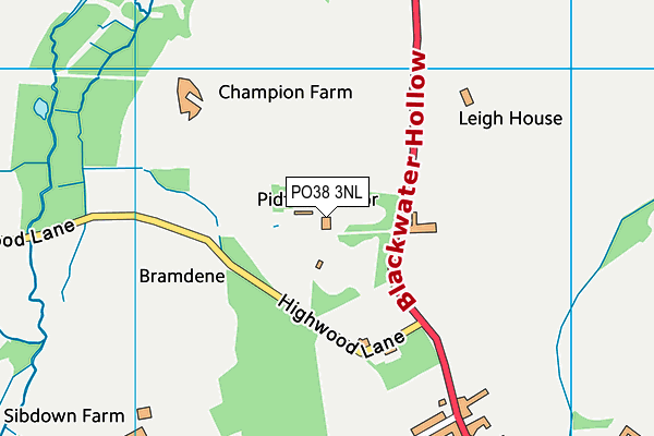 PO38 3NL map - OS VectorMap District (Ordnance Survey) PO38 3NL map - OS VectorMap District (Ordnance Survey)