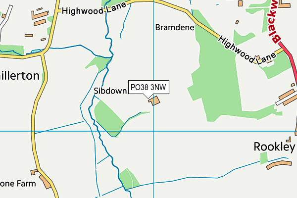 PO38 3NW map - OS VectorMap District (Ordnance Survey) PO38 3NW map - OS VectorMap District (Ordnance Survey)