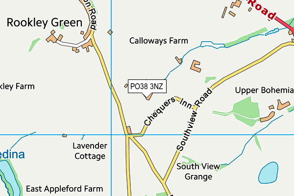 PO38 3NZ map - OS VectorMap District (Ordnance Survey) PO38 3NZ map - OS VectorMap District (Ordnance Survey)