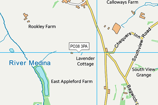 PO38 3PA map - OS VectorMap District (Ordnance Survey) PO38 3PA map - OS VectorMap District (Ordnance Survey)