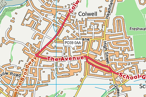 PO39 0AA map - OS VectorMap District (Ordnance Survey) PO39 0AA map - OS VectorMap District (Ordnance Survey)