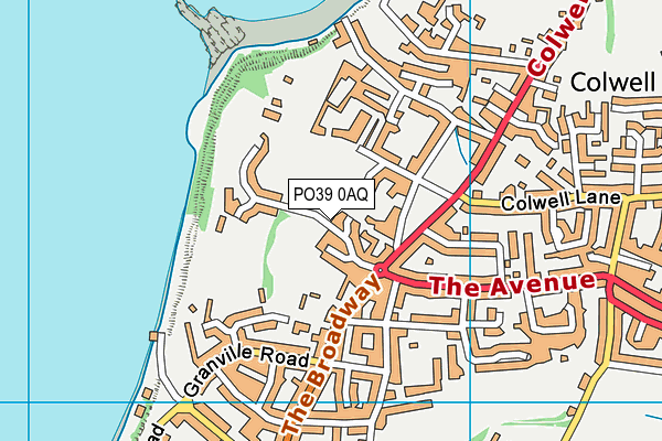 PO39 0AQ map - OS VectorMap District (Ordnance Survey) PO39 0AQ map - OS VectorMap District (Ordnance Survey)