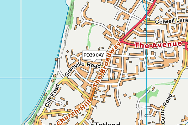 PO39 0AY map - OS VectorMap District (Ordnance Survey) PO39 0AY map - OS VectorMap District (Ordnance Survey)