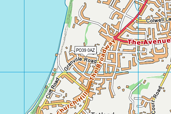 PO39 0AZ map - OS VectorMap District (Ordnance Survey) PO39 0AZ map - OS VectorMap District (Ordnance Survey)