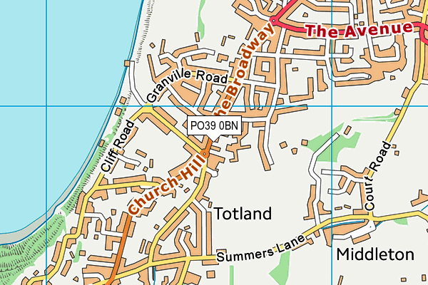 PO39 0BN map - OS VectorMap District (Ordnance Survey) PO39 0BN map - OS VectorMap District (Ordnance Survey)