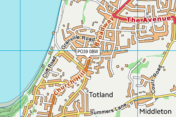 PO39 0BW map - OS VectorMap District (Ordnance Survey) PO39 0BW map - OS VectorMap District (Ordnance Survey)