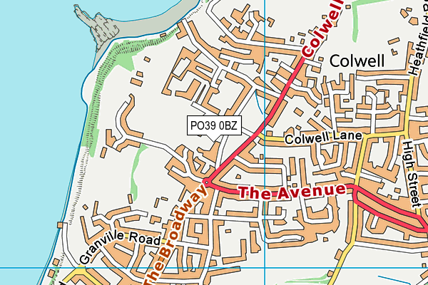 PO39 0BZ map - OS VectorMap District (Ordnance Survey) PO39 0BZ map - OS VectorMap District (Ordnance Survey)