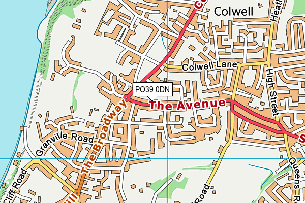 PO39 0DN map - OS VectorMap District (Ordnance Survey)