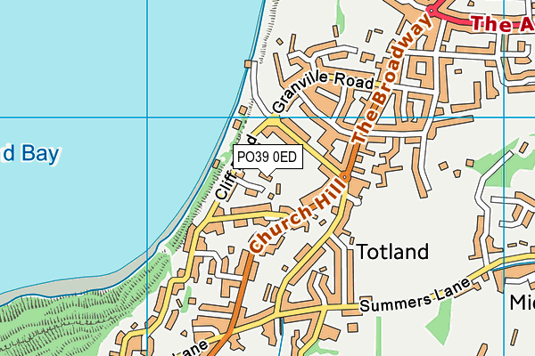 PO39 0ED map - OS VectorMap District (Ordnance Survey) PO39 0ED map - OS VectorMap District (Ordnance Survey)