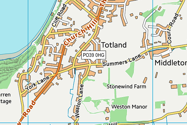 PO39 0HG map - OS VectorMap District (Ordnance Survey) PO39 0HG map - OS VectorMap District (Ordnance Survey)