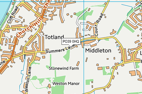PO39 0HQ map - OS VectorMap District (Ordnance Survey)