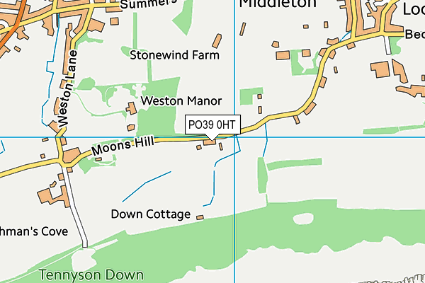 PO39 0HT map - OS VectorMap District (Ordnance Survey)